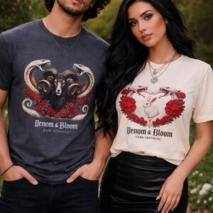 Venom & Bloom Animal Graphic Tees Dark Aesthetic
